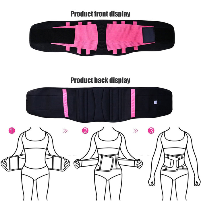 Adjustable Breathable Waist Back Compression Brace for Body Shaping Weight Loss