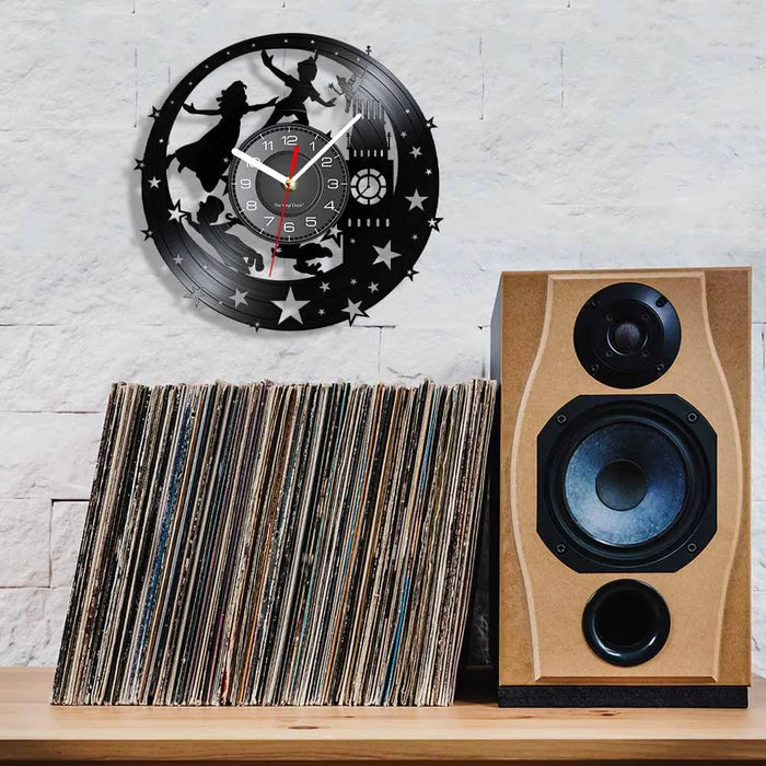 Neverland Vinyl Record Clock