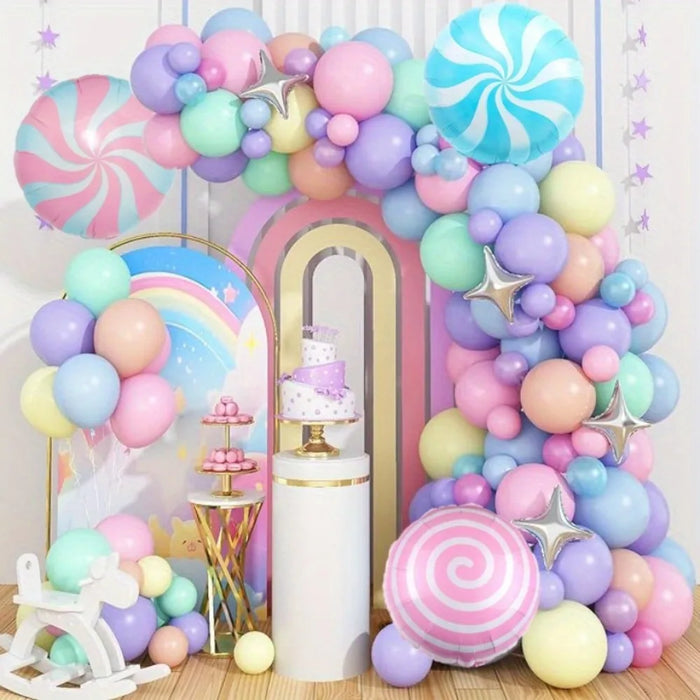 133Pcs Donut Themed Balloon Wreath Arch Kit For Wedding Birthday Parties Anniversary Event Celebration Decoration Supplies