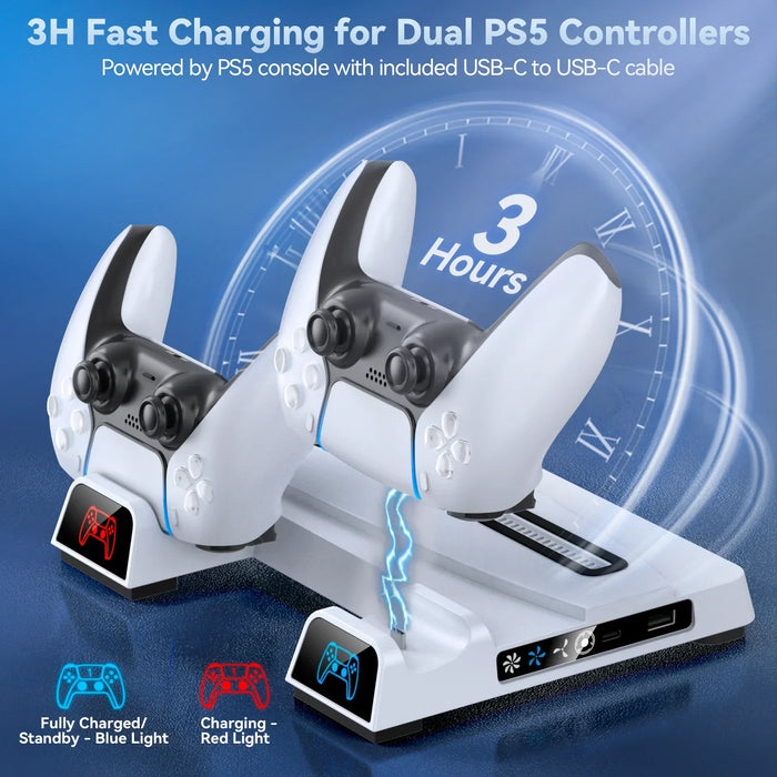 Ps5 Cooling Stand Controller Charging Usb Port