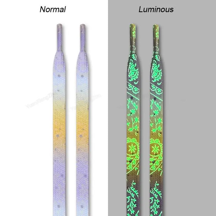 1Pair Luminous Quality Fluorescent Sneakers Flat Night Glow Shoe Laces 120/140/160Cm Length