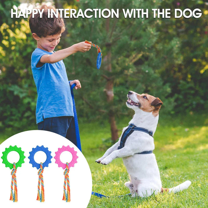 Durable Puppy Rope Toys Interactive Rubber Chew Toys