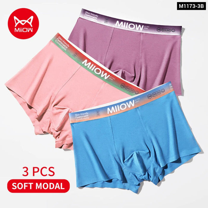 Pack Of 3 Antibacterial Modal Boxer Shorts For Men