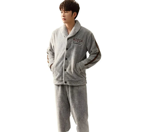 Flannel Mens Pajama Set For Winter