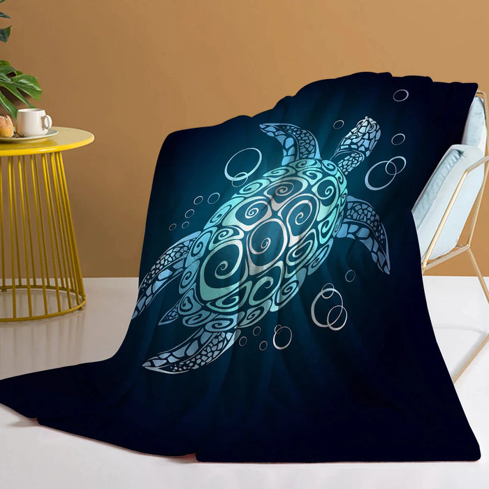 Sea Turtle Printed Throw Blanket All Season Blanket For Living Room Or Bedroom