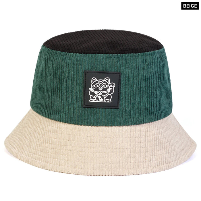 Cat Embroidered Bucket Hat For Sun Protection