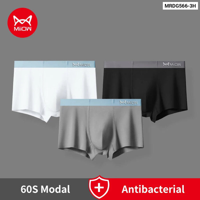 Pack Of 3 Antibacterial Mens Boxers Breathable