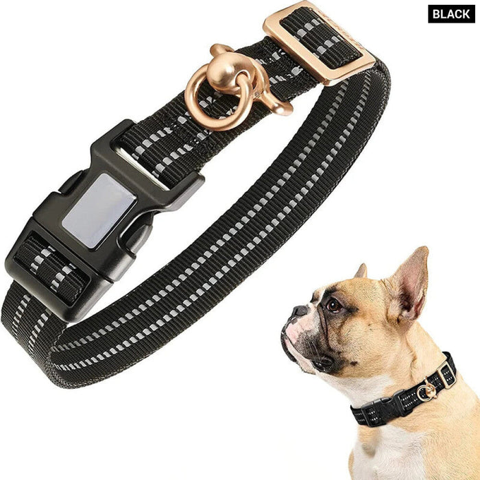 Heavy Duty Dog Collar Reflective Adjustable Com