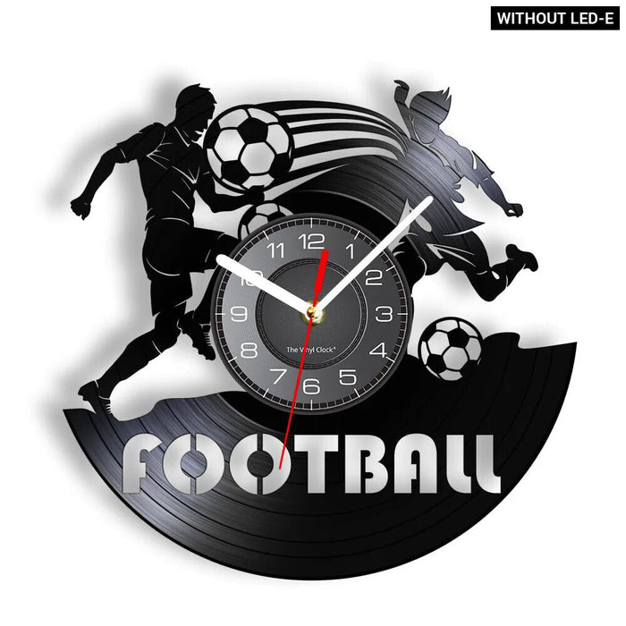 Vintage Football Silhouette Record Clock