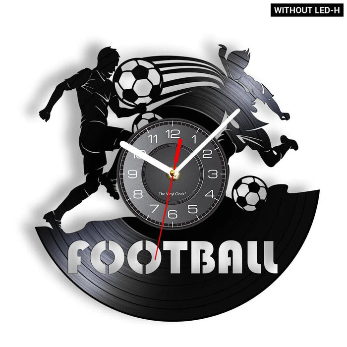 Soccer Trophy Vinyl Record Clock