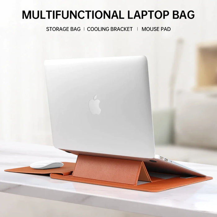 Pu Leather Laptop Sleeve For Macbook Air Pro 12 15.6 Inch Notebooks