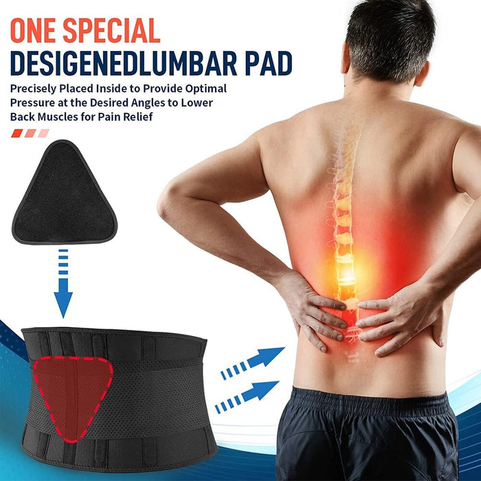 Adjustable Lightweight & Breathable Mesh with Lumbar Pad for Lower Back Pain Herniated Disc