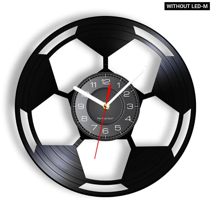 Football Players Vinyl Record Wall Clock