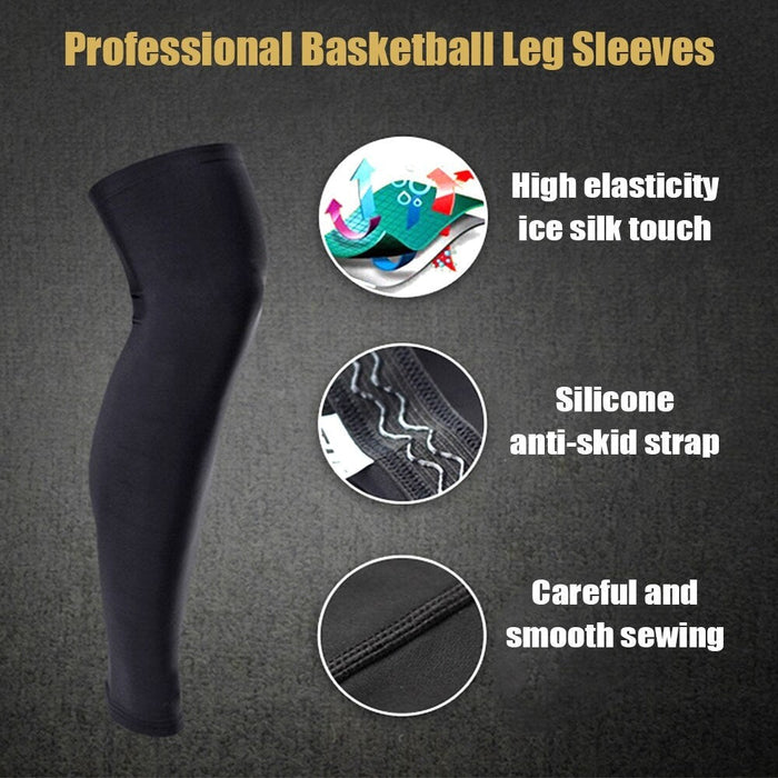 1Piece Anti-UV Anti-slip Breathable Leg Compression Sleeve For Cycling Running Basketball