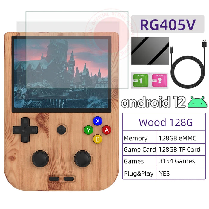 Retro Handheld Game Console Android 12 128g Tf 3172 Games 4.0 Ips 5500mah