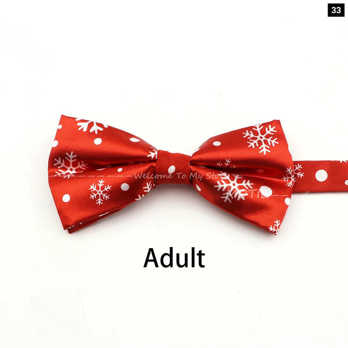 Christmas Bowtie Snowflake Pattern Polyester Parent-Child Wedding Party Accessories