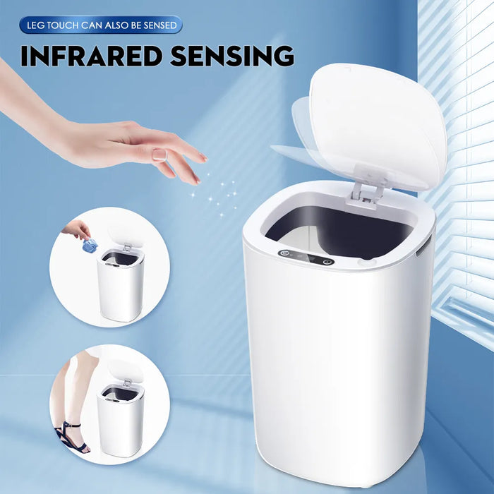 Smart Waterproof Automatic Sensor Trash Can For Kitchen Bathroom