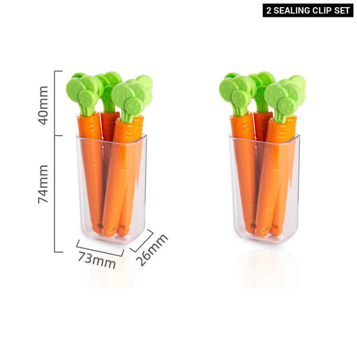 Carrot Shaped Food Sealing Clips