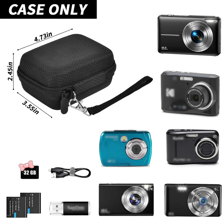 Universal Camera Case For Kids Video Fits Camkory Vahoiald Kodak Yisence Iweukjlo Nsoela Fhd 1080P Case Only