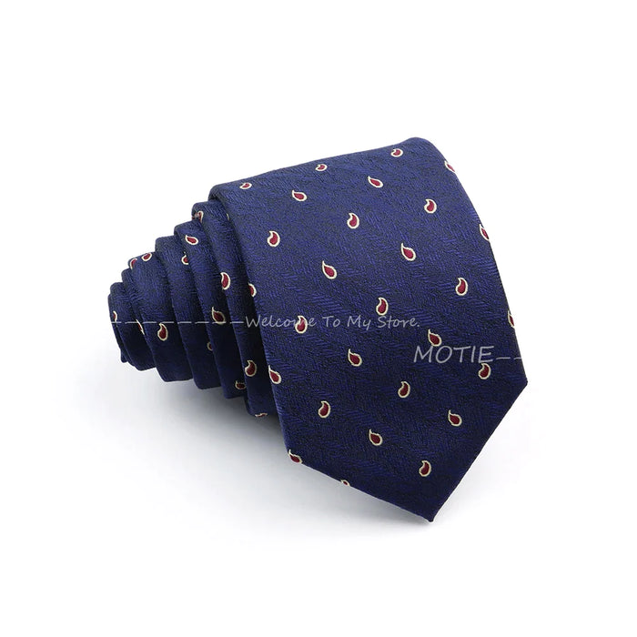 Blue Paisley Floral Tie For Business And Party Attire