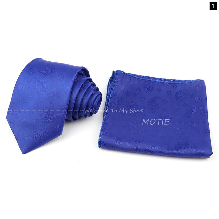 Mens Luxury Pocket Square Tie Set For Business And Parties