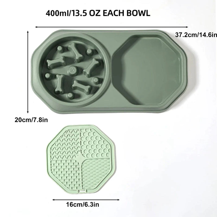 Safe Dog Slow Feeder Bowl Non Skid Lick Mat