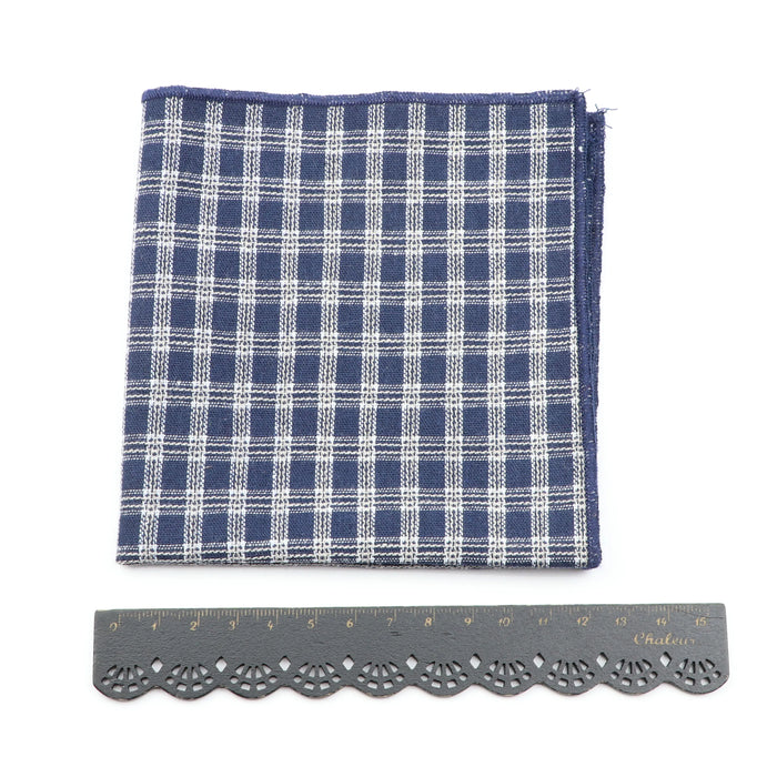 Premium Cotton Plaid Hankerchiefs Black Blue Red