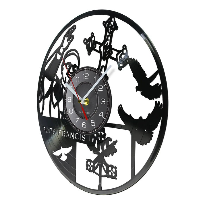 Pope Francis Vinyl Record Wall Clock