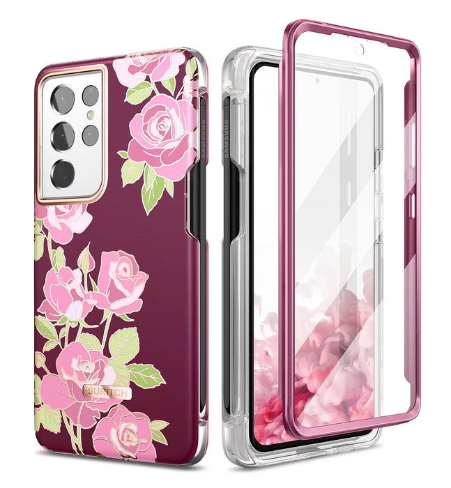 S21 Ultra Case With S Pen Holder Screen Protector Shockproof Dual Layer Protection