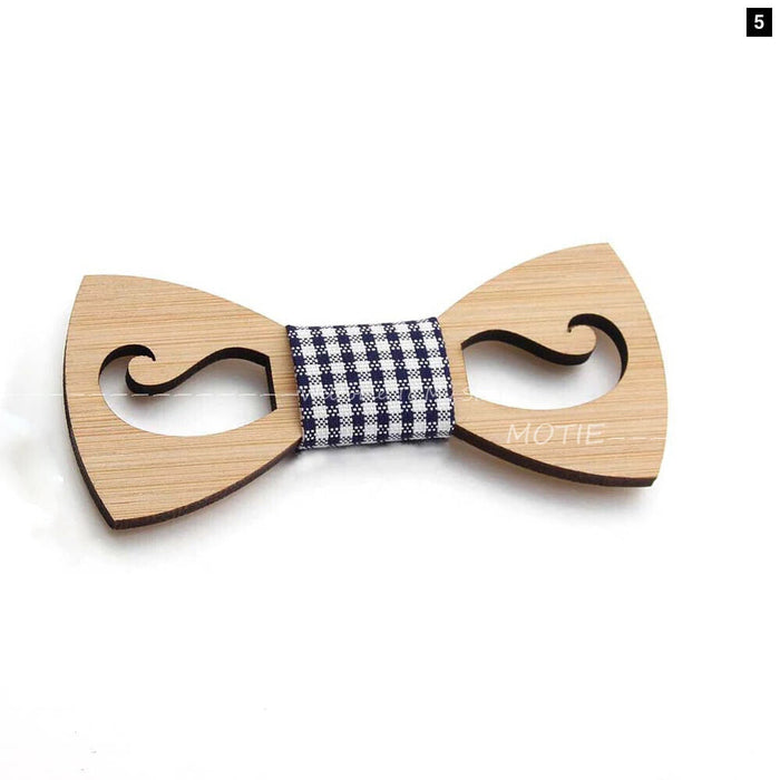 Wooden Hollow Out Bowtie For Parties Weddings And Gifts