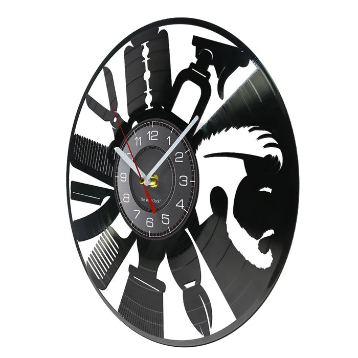 Barber Wall Clock For Hair Salon Interior Design