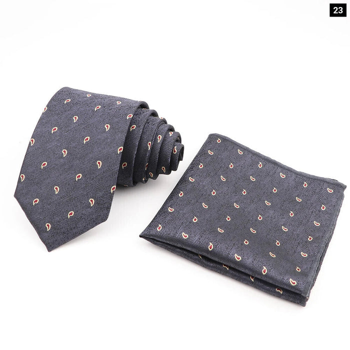 Mens Fashion Tie And Pocket Square Set For Business Weddings And Gifts