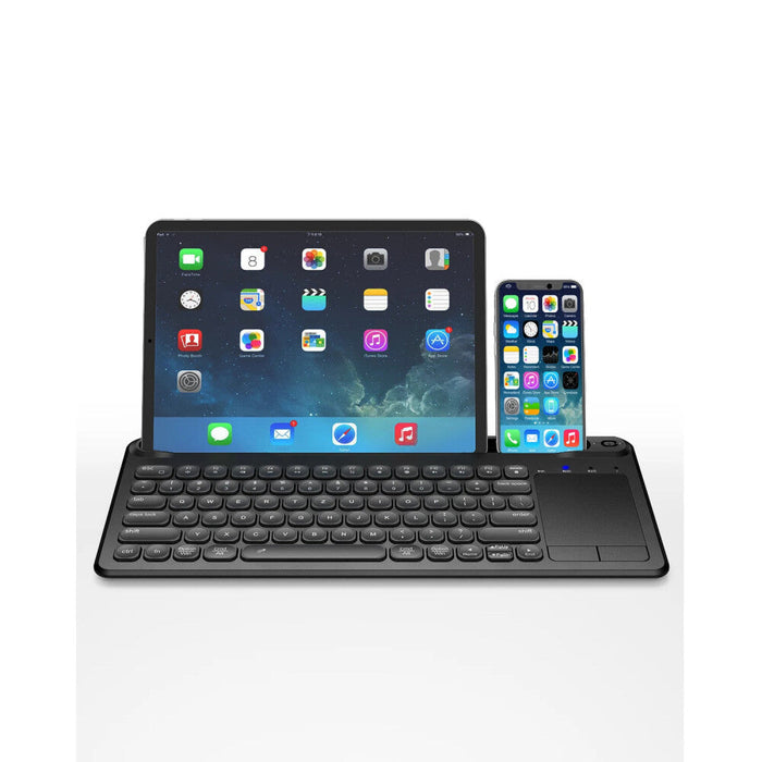 Wireless Touch Keyboard For Ipad/Phone/Tablet Rechargeable Mini Bluetooth No Backlit Card Slot