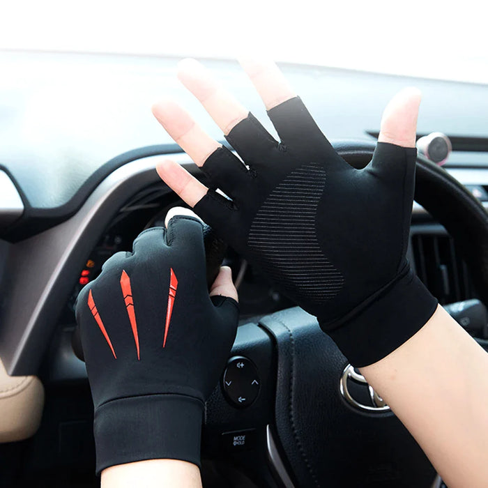 1 Pair Half Finger Workout Gym Cycling Gloves For Men And Women