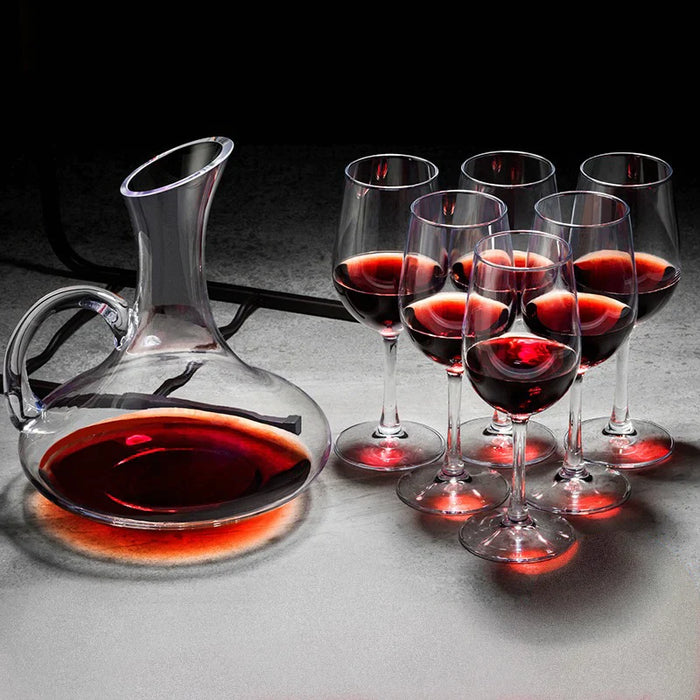 European Style Red Wine Glass Set With Decanter