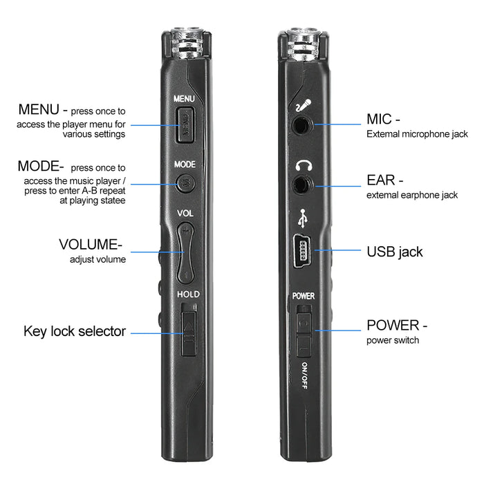 16gb Voice Recorder Pen Rechargeable And Portable