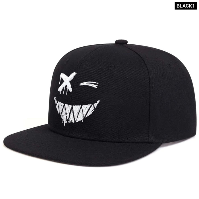 Ghost Expression Embroidered Baseball Cap / Hat