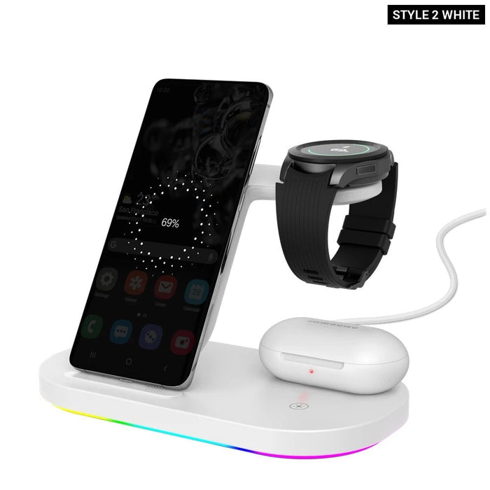 3 In 1 Wireless Fast Charging Dock Station For Samsung