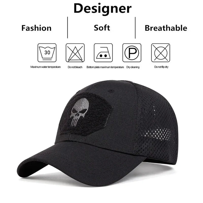 Breathable Ll Embroidered Baseball Cap For Outdoor Wear