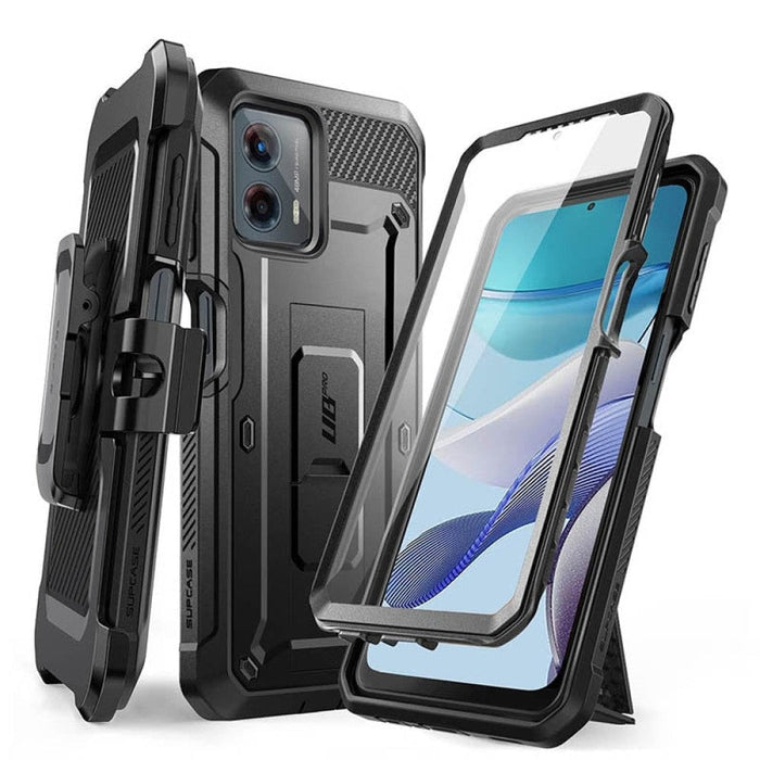 UB Pro With Built-in Screen Protector Full-Body Rugged Belt Clip Kickstand For Moto G 5G Case