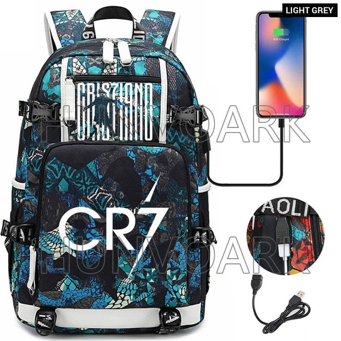 Unisex Cr7 Football Casual Daypack School Bag