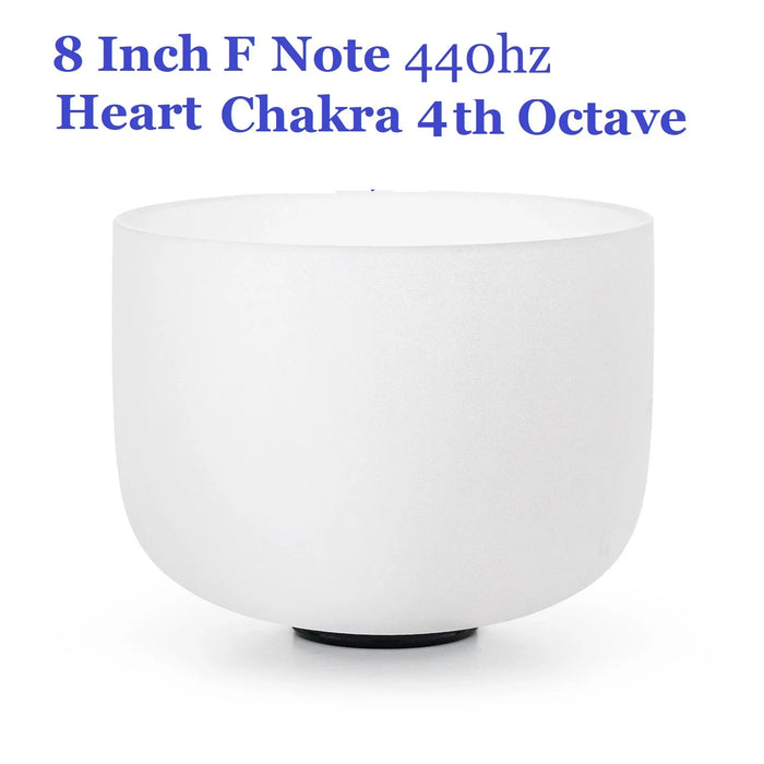 432 Hz 8 Inch Healing Abcdefg Note 1 Pcs Crystal Singing Bowl For Yoga Sound Vibration Musical Therapy Tuned Bells