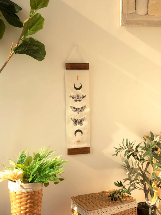 Boho Moon Phase Butterfly Tapestry Wall Decor