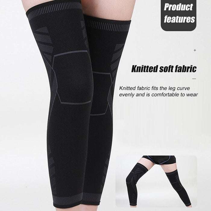 1Pair Sport Full Leg Compression Knee Sleeves Protector for Weightlifting Arthritis