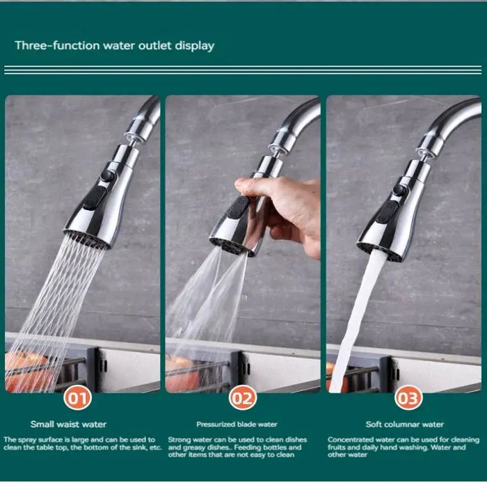 3 Step Adjustable Tap Extender With Swivel Spout