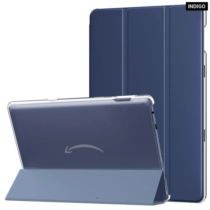 Slim PU Leather Trifold Stand Cover For Kindle Fire HD 10&10 Plus tablet