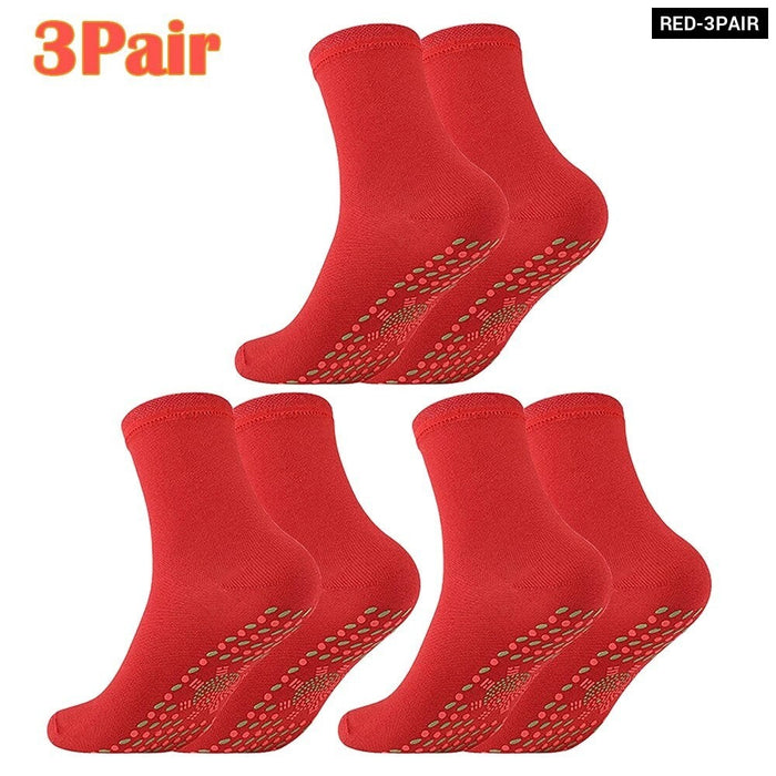 1-3 Pairs Tourmaline Magnetic Self Heating Therapy Pain Relief Sock