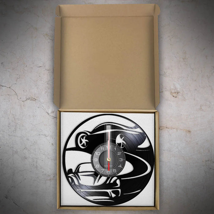 Supercar Drifting Vinyl Record Wall Clock