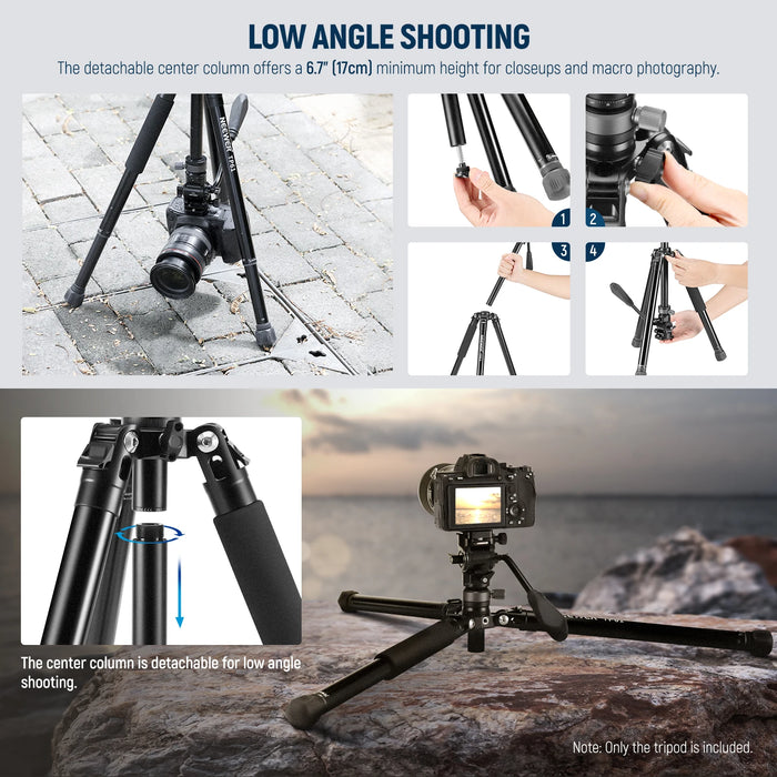 61.4 Video Travel Tripod With Fluid Head & Reversible Legs