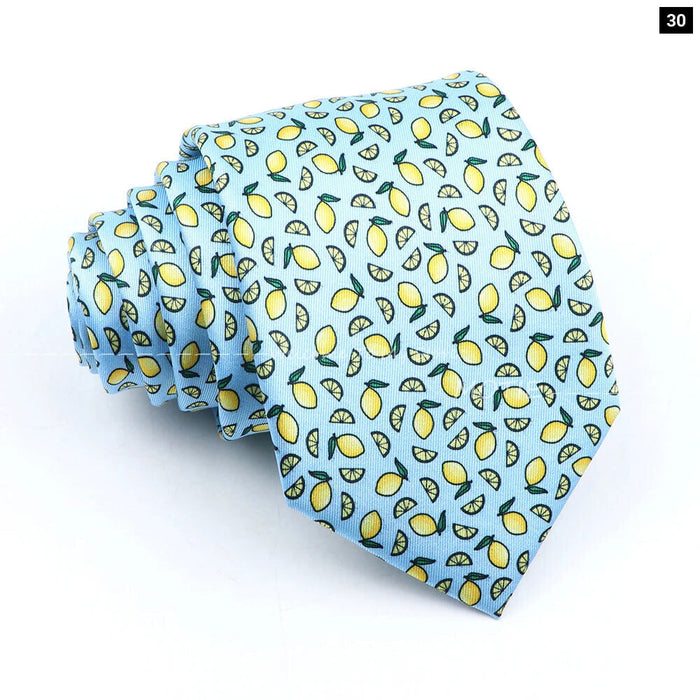 Musical Geometry Necktie Mens Blue Polyester Tie For Business And Party Wear